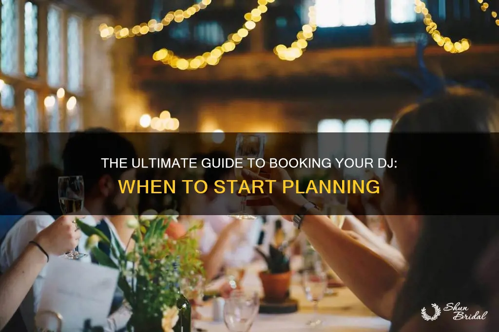 how long before the wedding do you book the dj