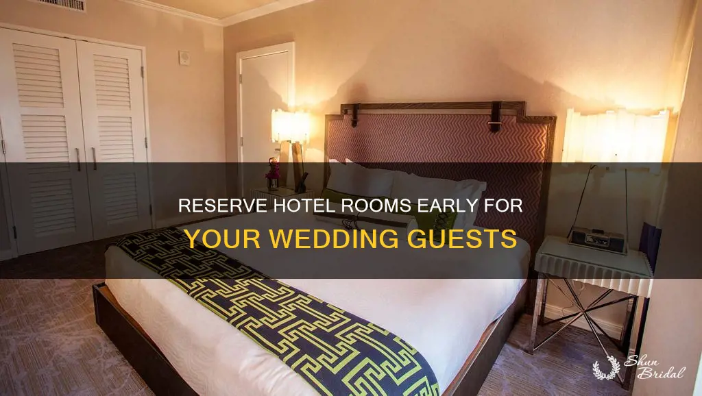how long before the wedding reserve block of hotel rooms
