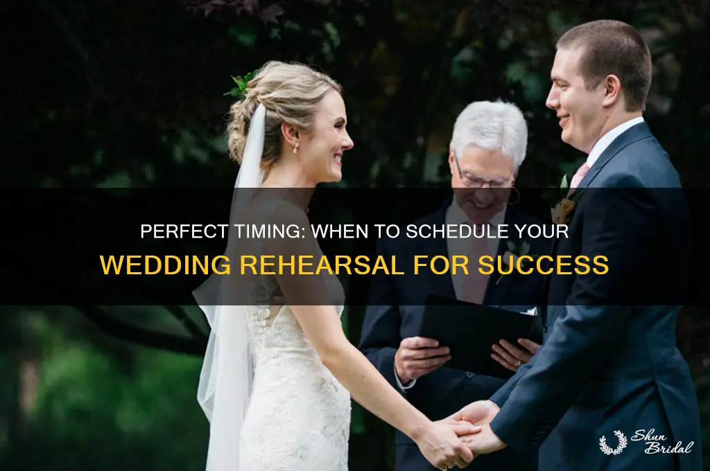 how long before the wedding should rehearsal go