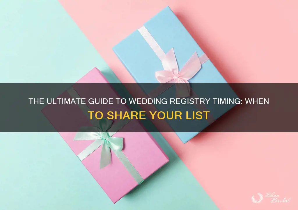 how long before wedding share registry list