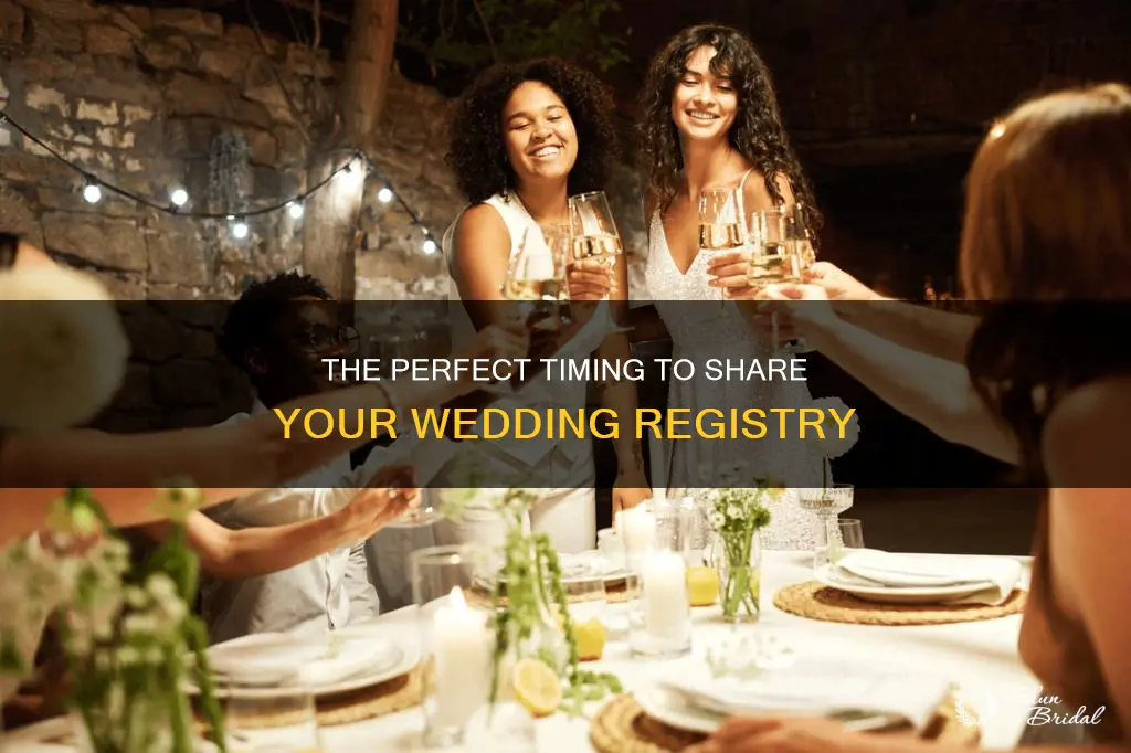 how long before wedding share registry list