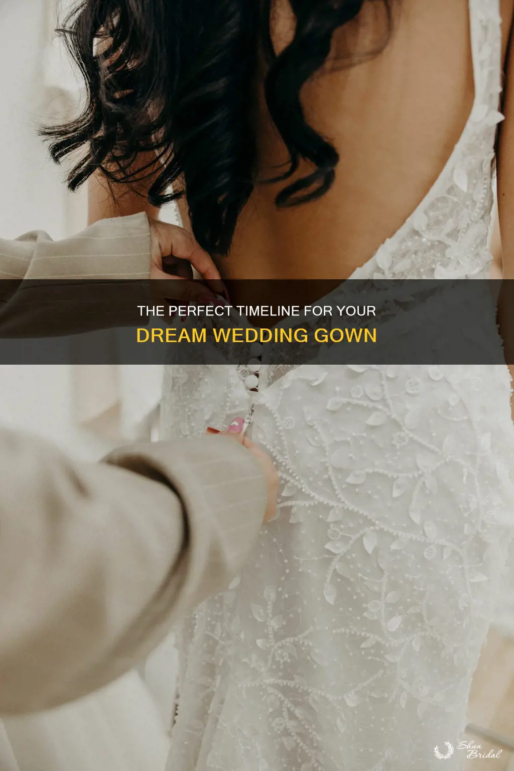 how long before wedding should you get your gown