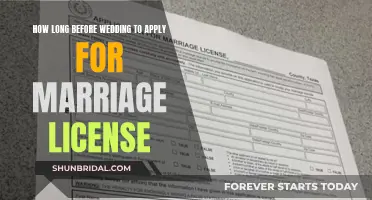 When to Apply for a Marriage License
