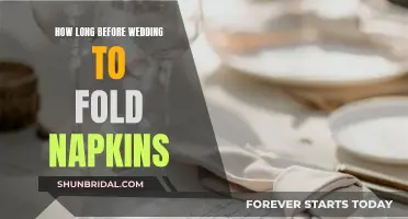 Perfectly Folded Napkins: A Timely Wedding Preparation Guide