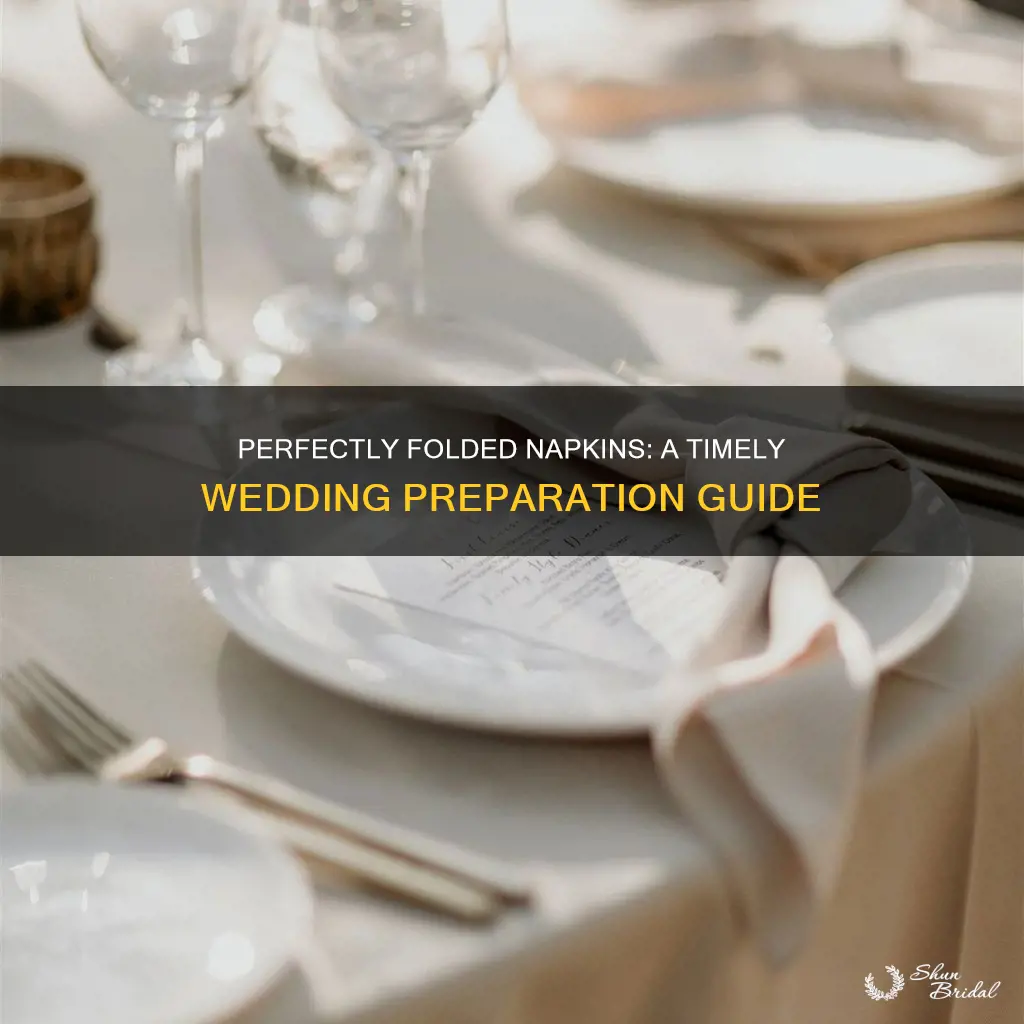 how long before wedding to fold napkins