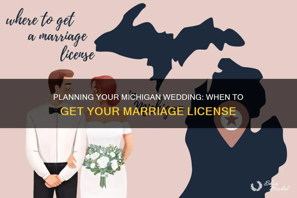 how long before wedding to get marriage license for michigan