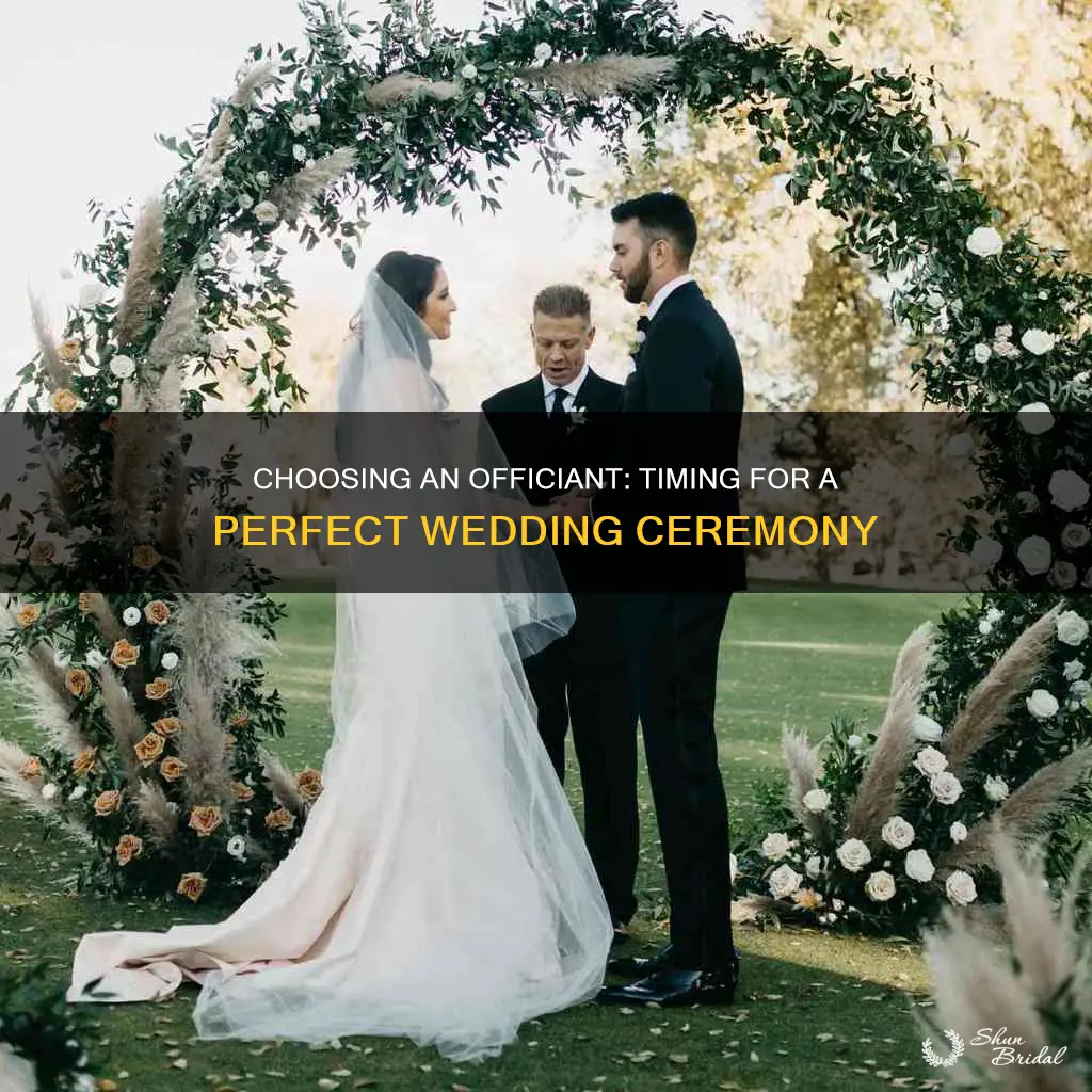 how long before wedding to get officiant