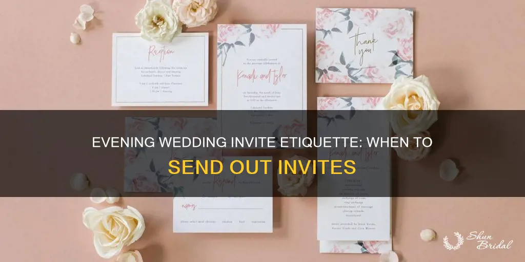 how long before wedding to send evening invites