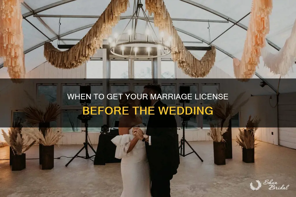 how long between marriage license and wedding