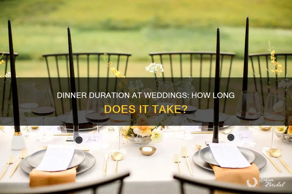 how long dies weddings take to eat dinner