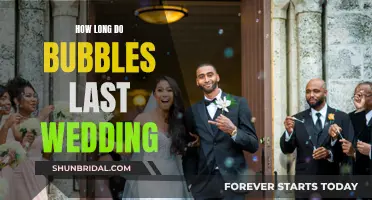 Bubbles at Weddings: How Long Do They Last?