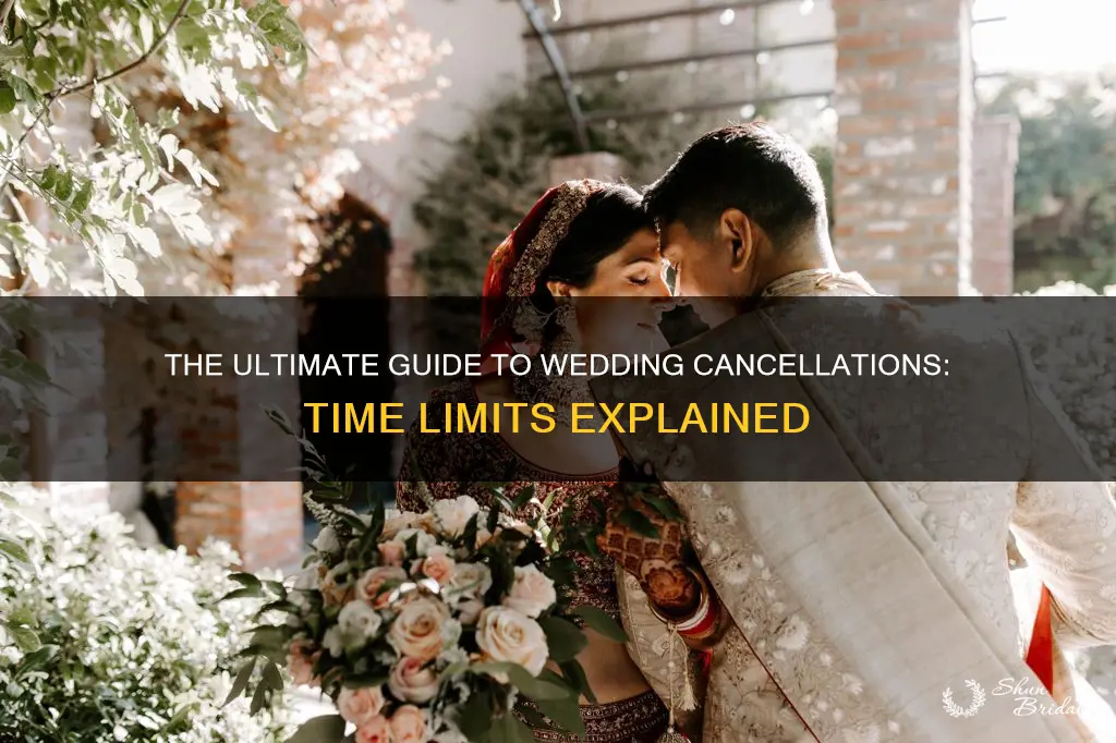 how long do have to cancel a wedding