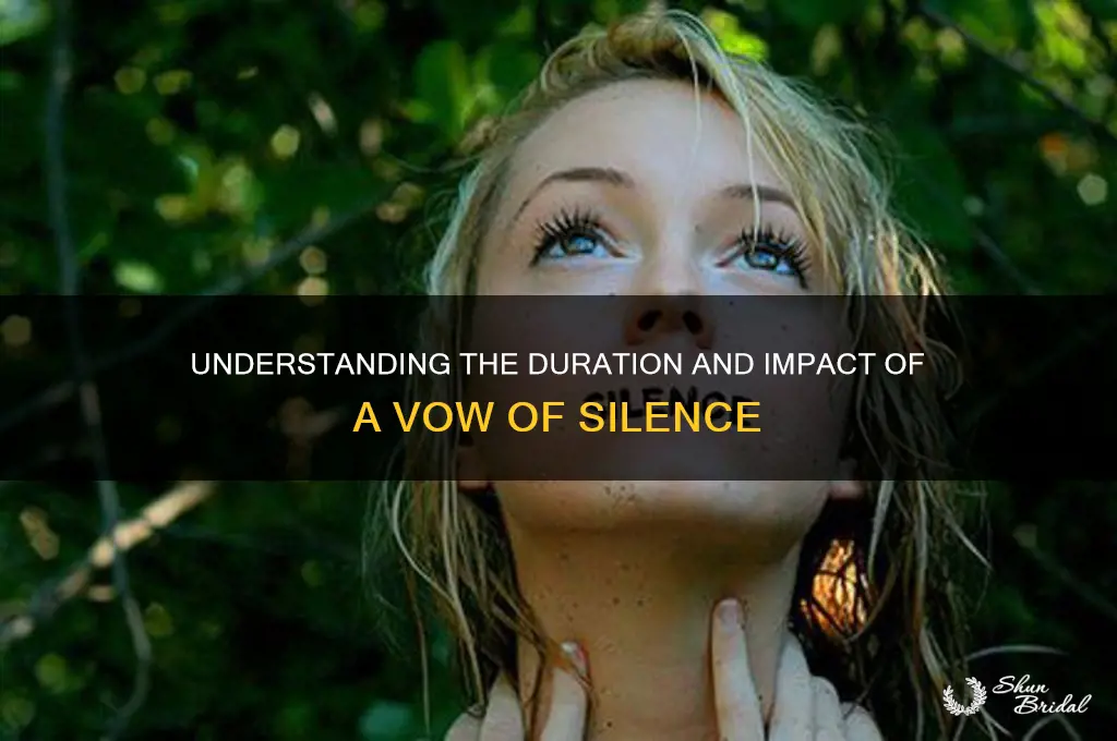 how long do is a vow of silence