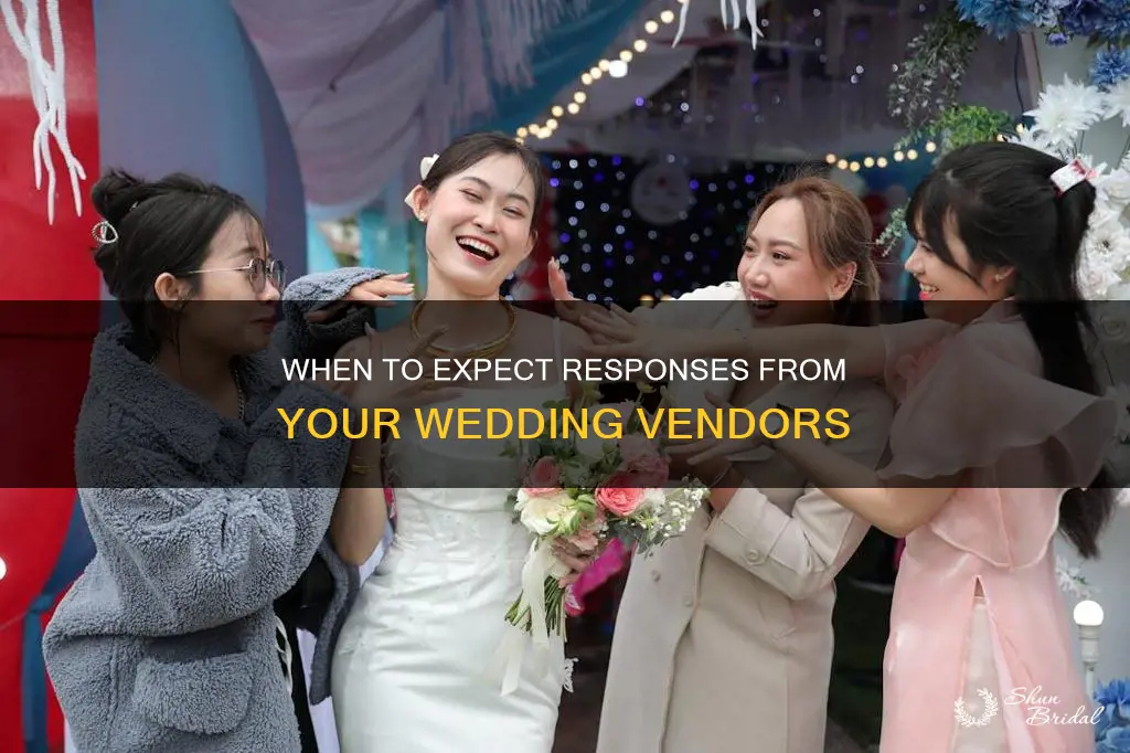 how long do wedding vendors take to respond