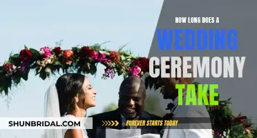 The Ceremony's Duration: Understanding Wedding Timing