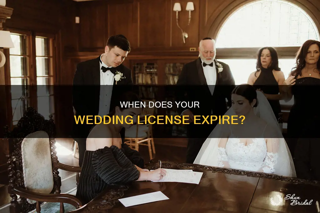 how long does a wedding license last