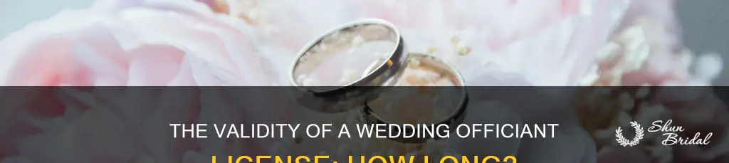 how long does a wedding officiant license last