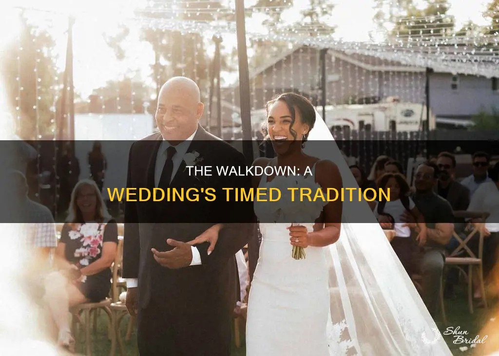 how long does a wedding walkdown take