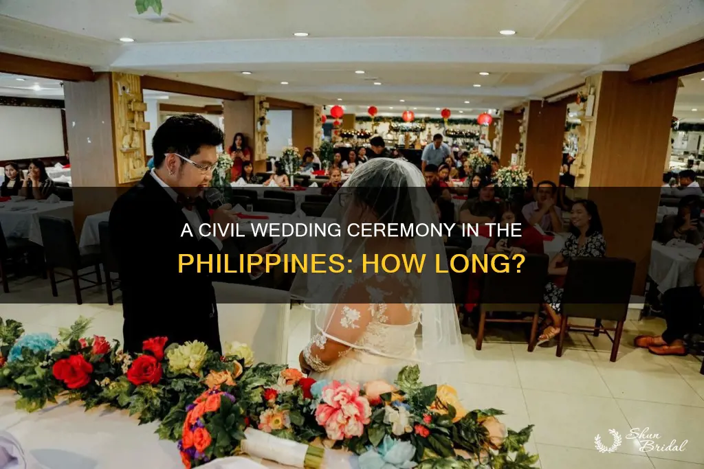 how long does civil wedding ceremony take in the philippines