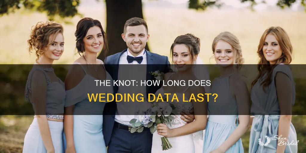 how long does information remain on the knot wedding website