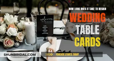 Designing Wedding Table Cards: How Long Does It Take?