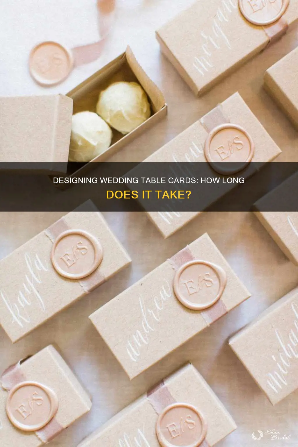 how long does it take to design wedding table cards