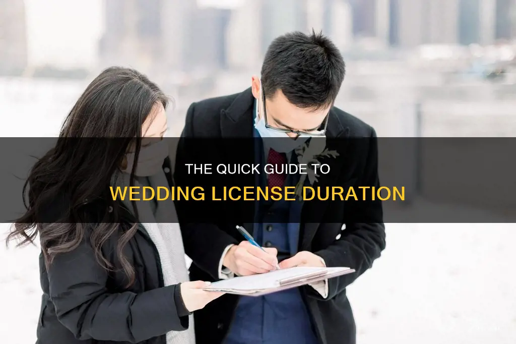 how long does it take to get a wedding license