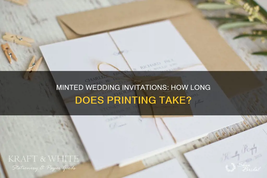 how long does it take to print wedding invitations minted