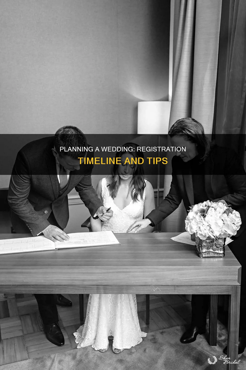 how long does it take to register for a wedding