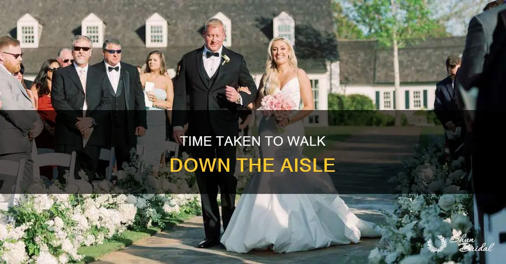 how long does it take to walk 58 feet wedding
