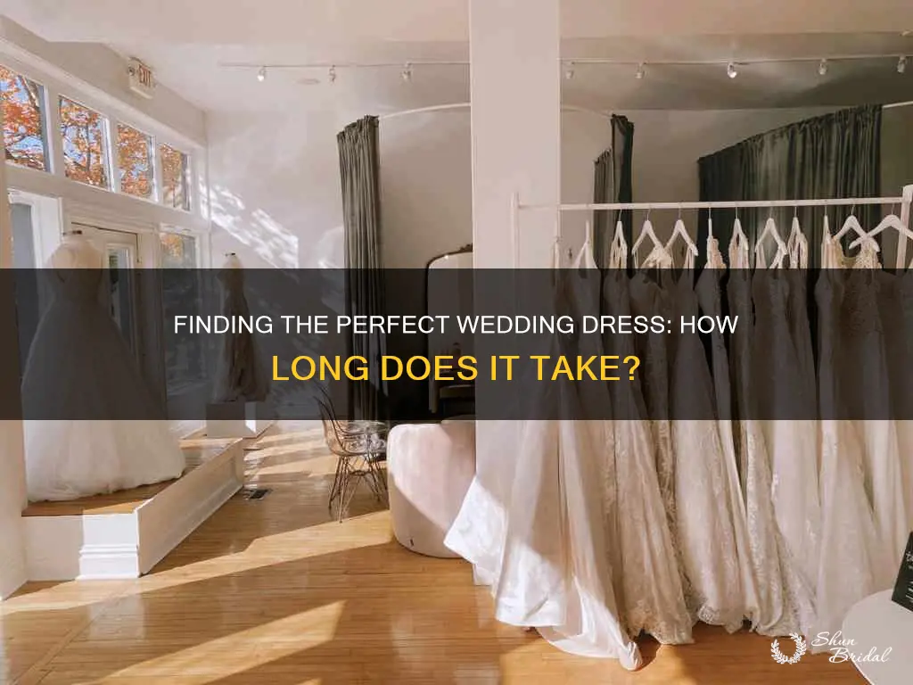 how long does one expect to wedding dress shop