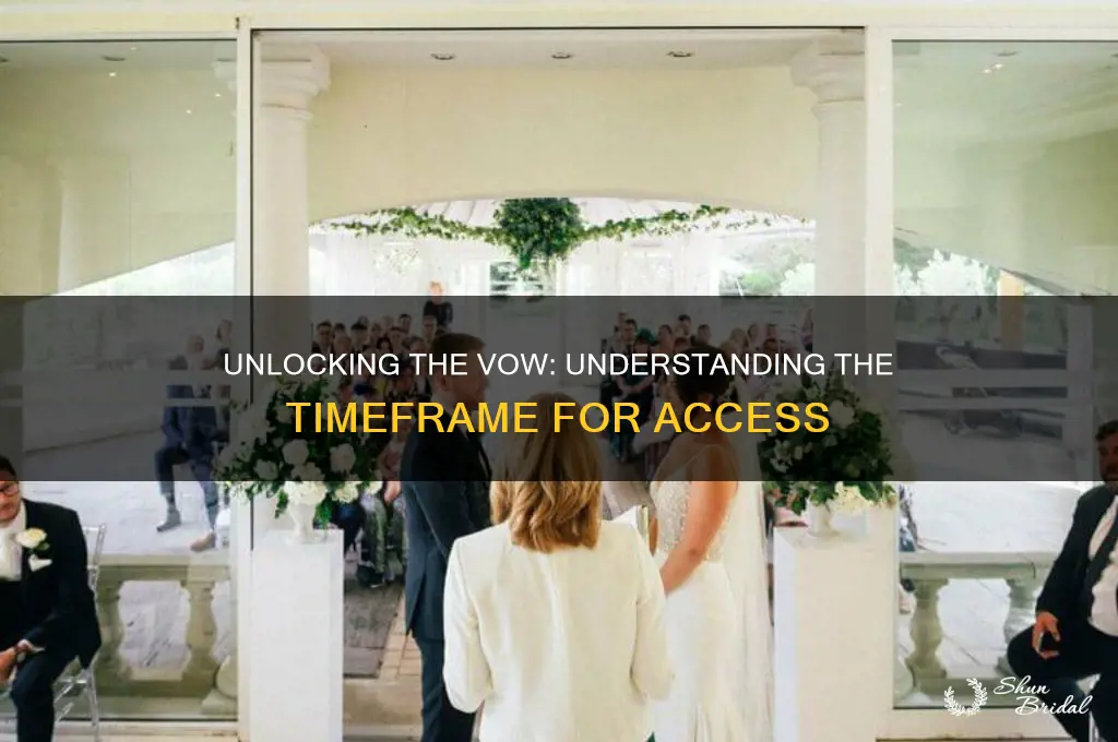 how long does the vow take to unlock