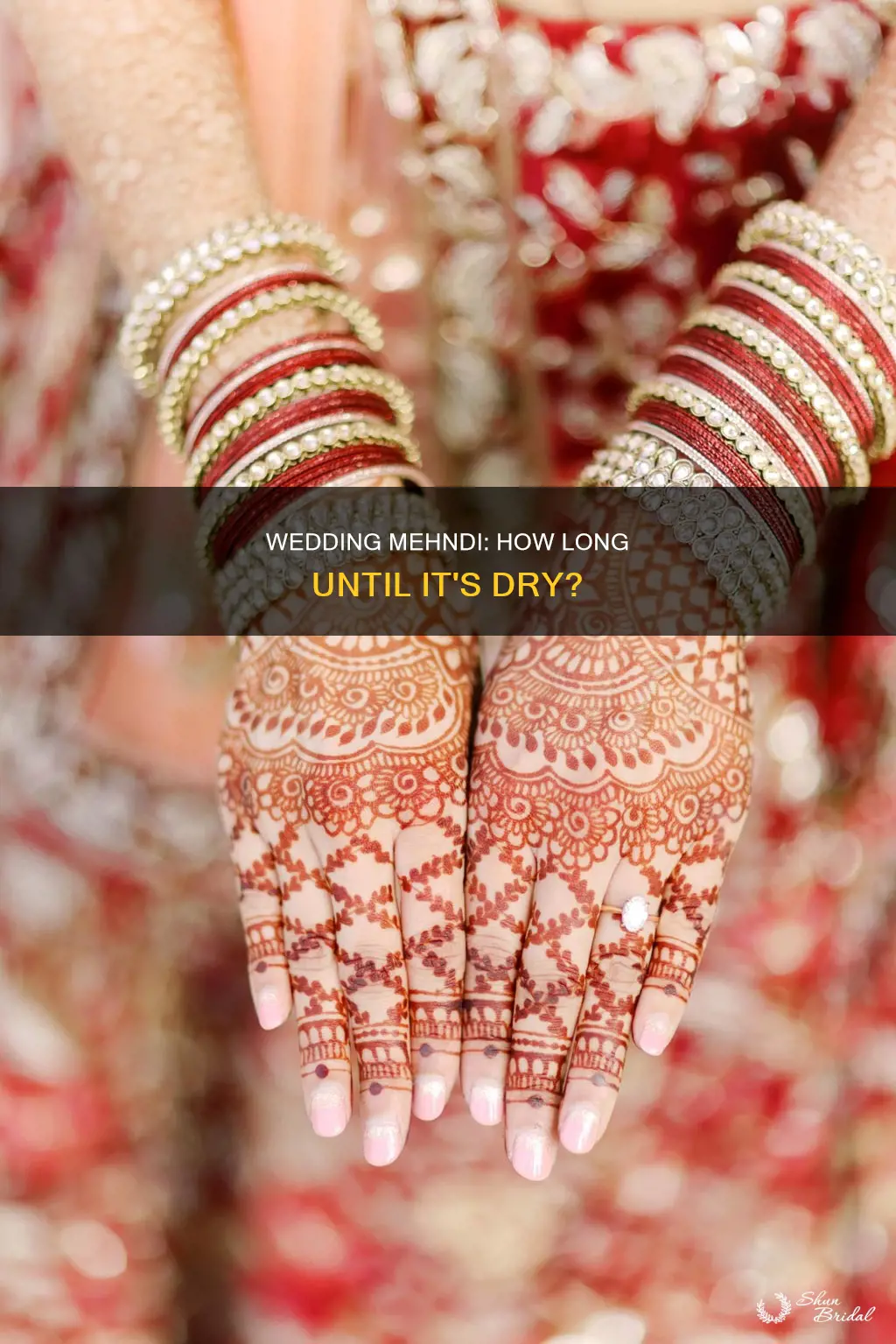 how long does wedding mehndi take to dry