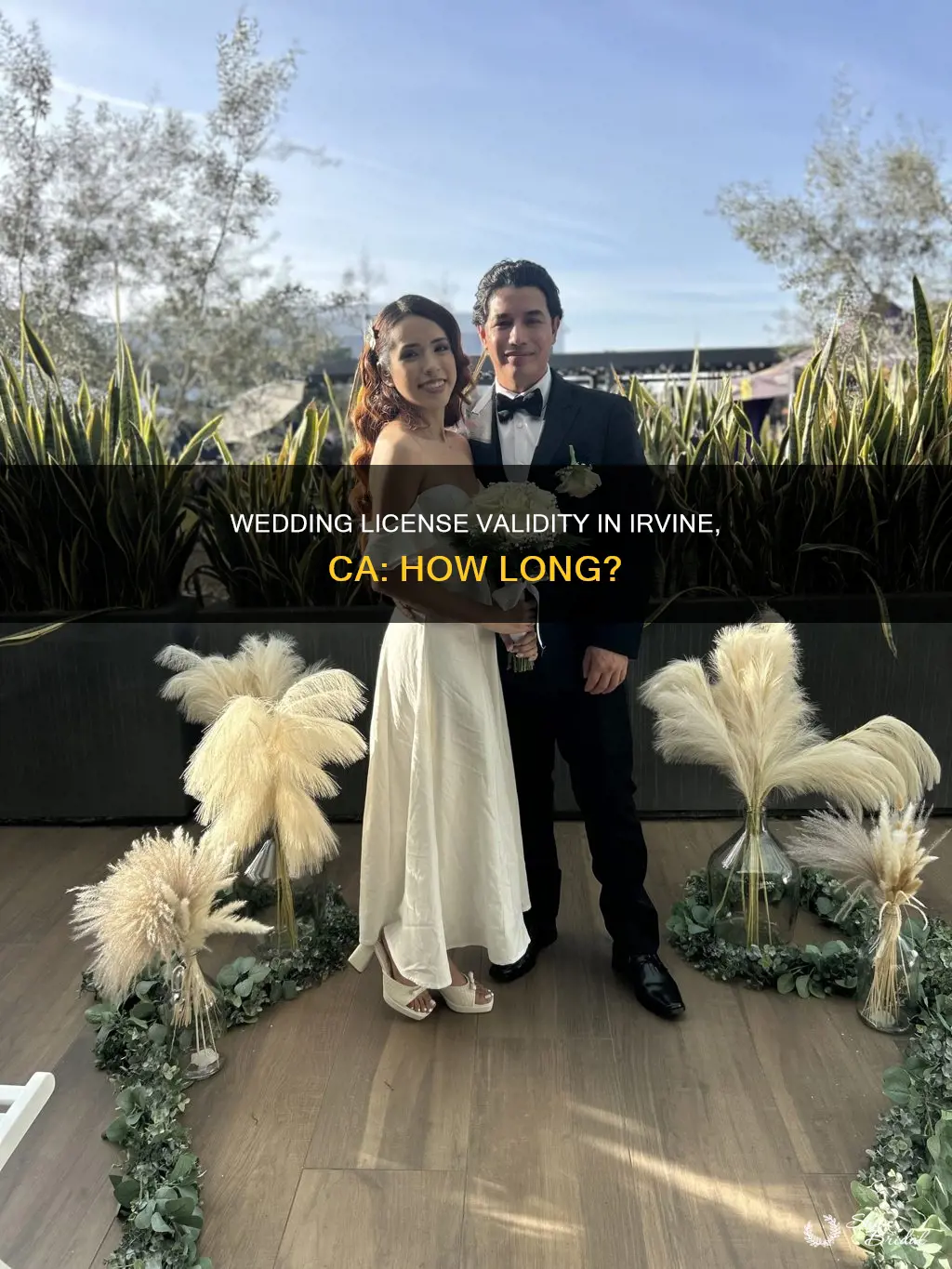how long does wedding picense last in irvine ca
