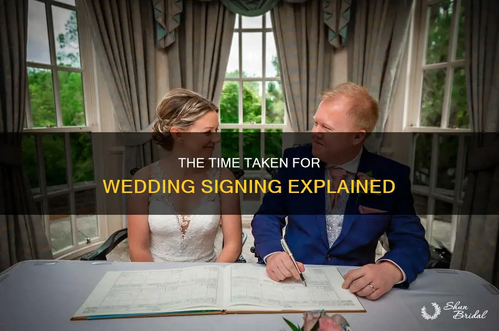 how long does wedding signing take