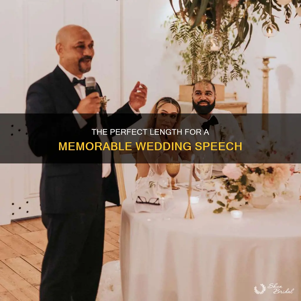 how long for a wedding speech