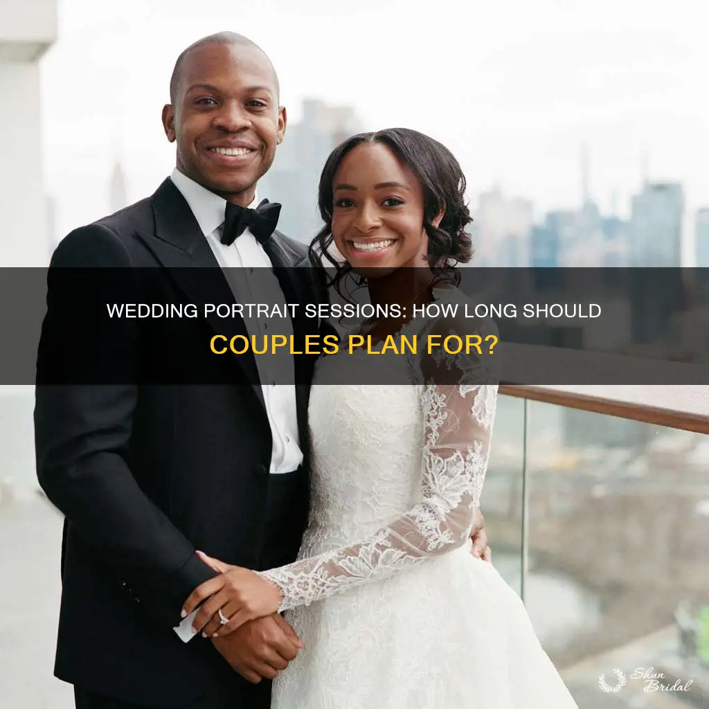 how long for couples wedding portrait