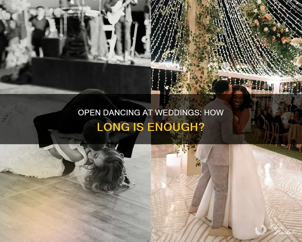 how long for open dancing for wedding