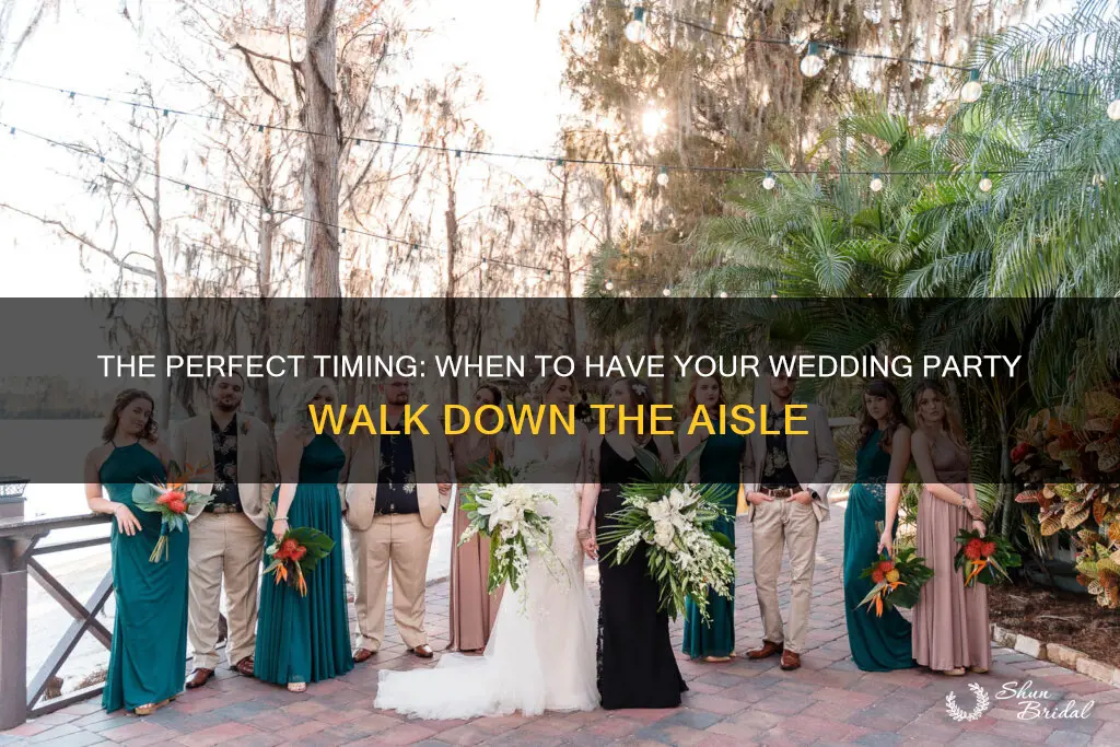 how long for wedding party to walk down aisle