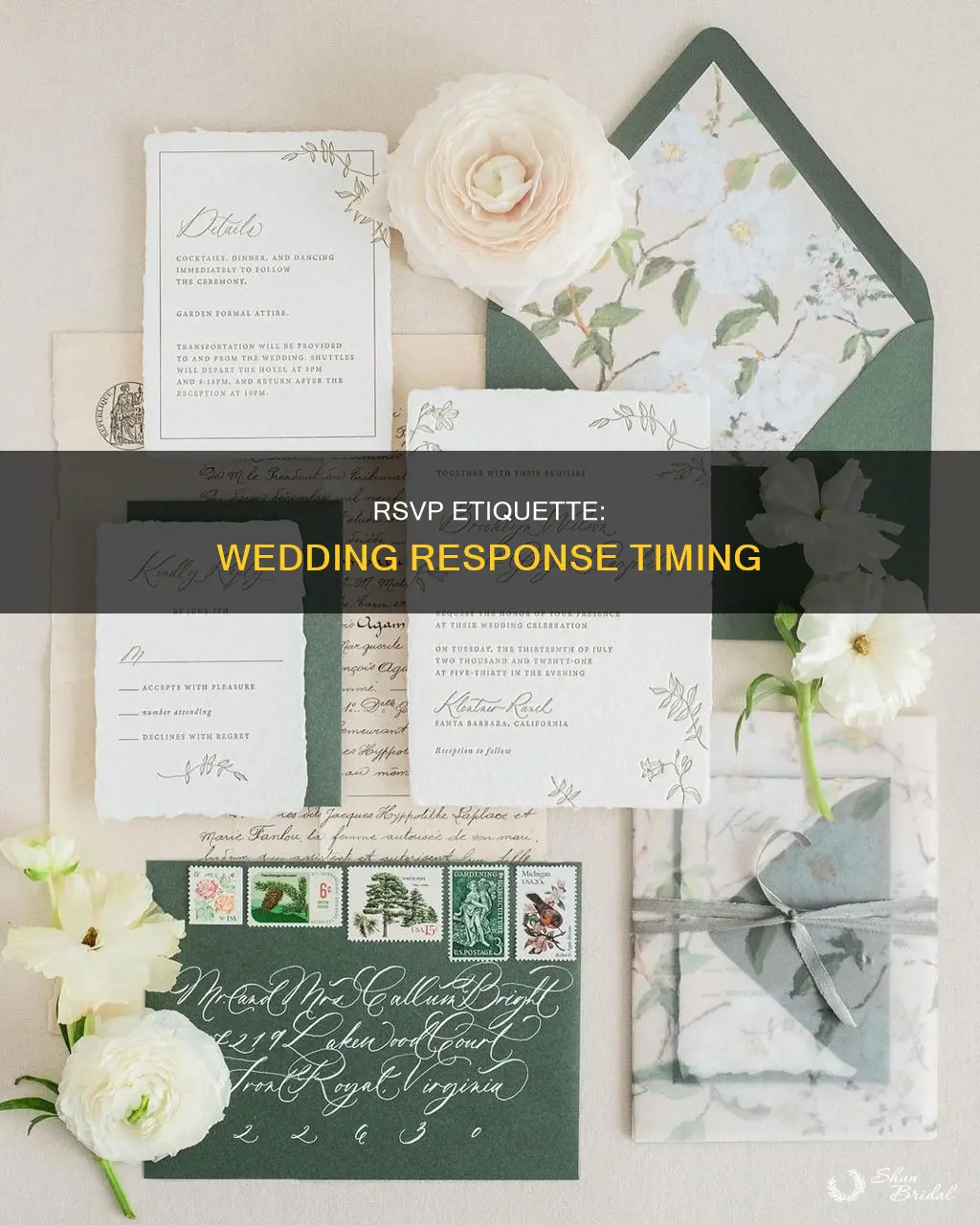 how long give people to rvsp to wedding