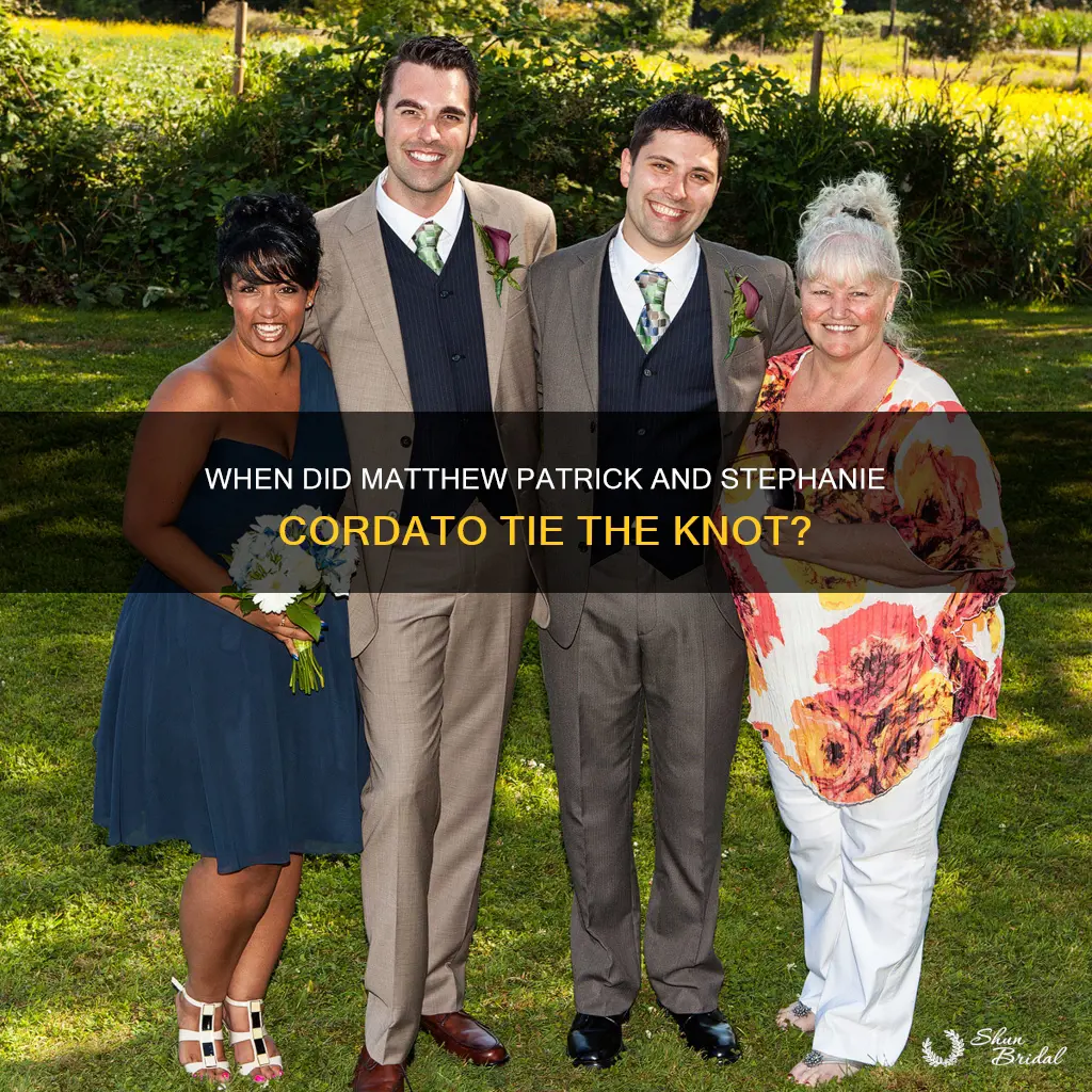 how long have matthew patrick and stephanie cordato wedding