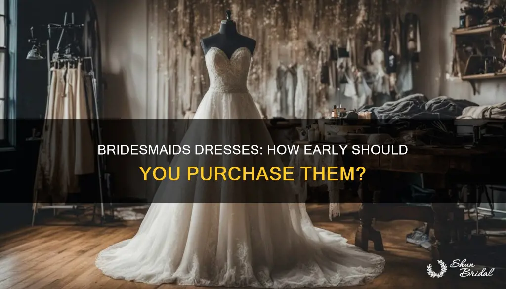 how long in advance to purchase bridesmaids dresses