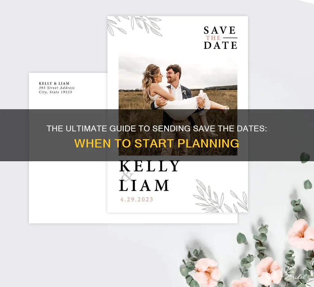 how long in advance to send wedding save the dates