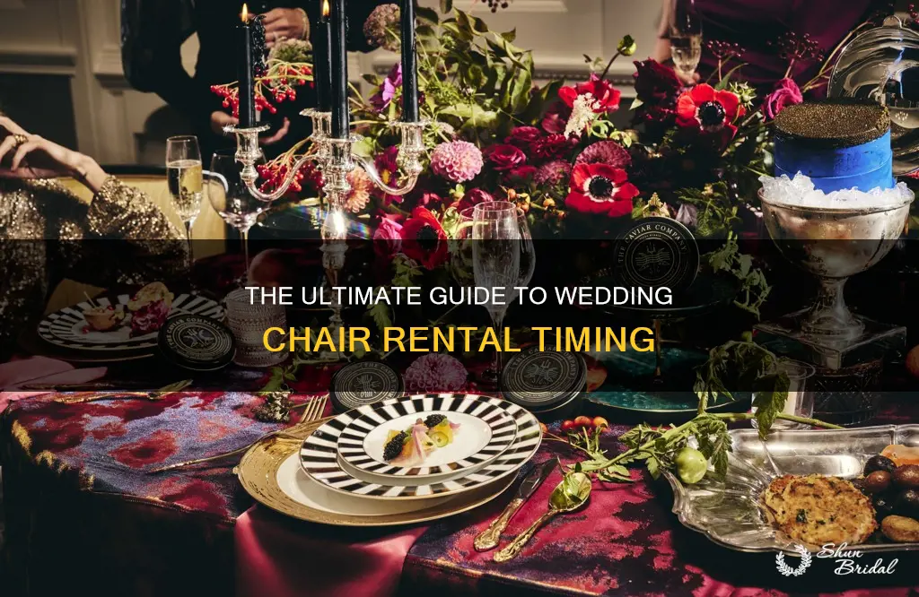 how long in advance wedding chair rentals