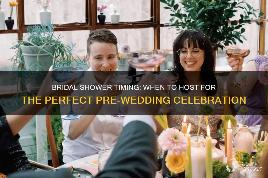 how long is a bridal shower before the wedding