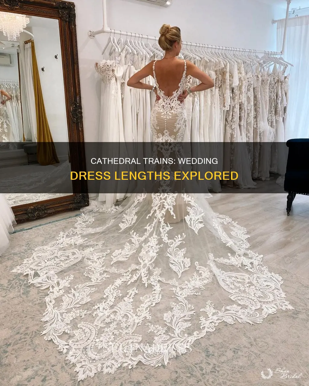how long is a cathedral train on a wedding dress