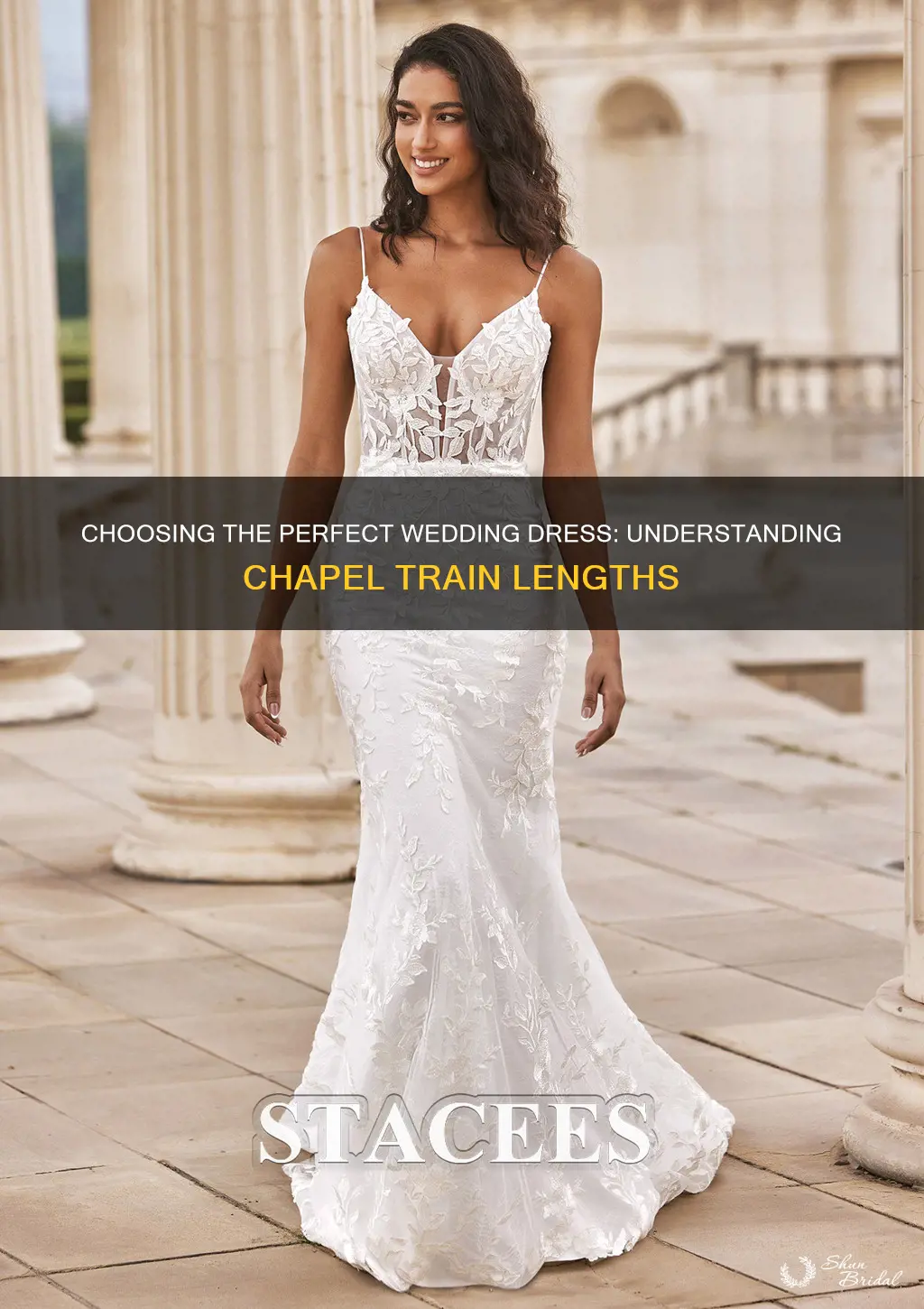 how long is a chapel train on a wedding dress