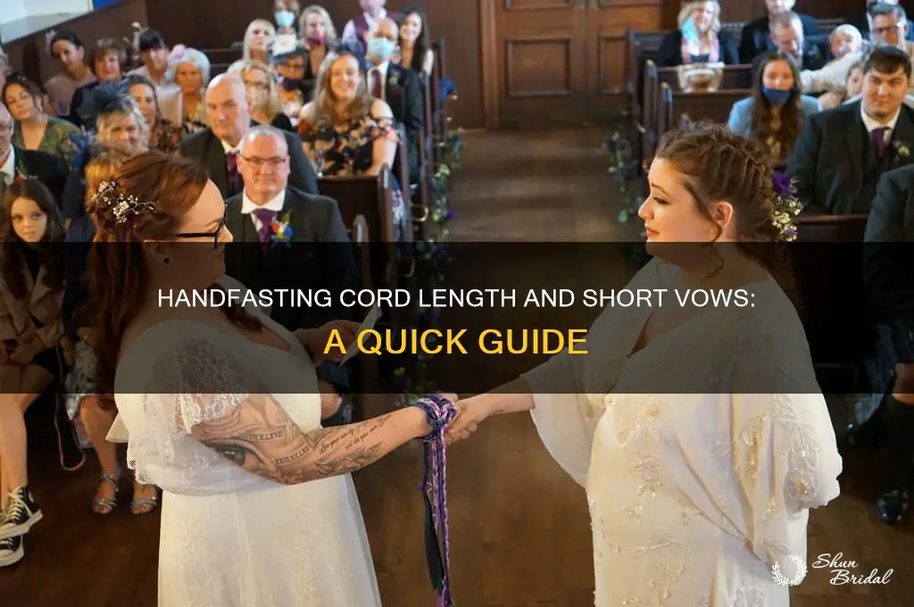 how long is a handfasting cord short vows
