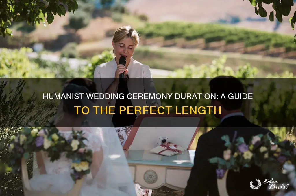 how long is a humanist wedding ceremony