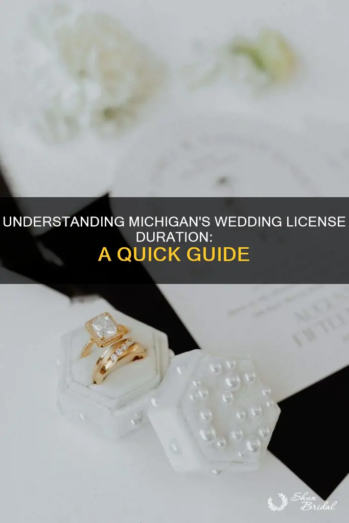 how long is a wedding license good for in Michigan